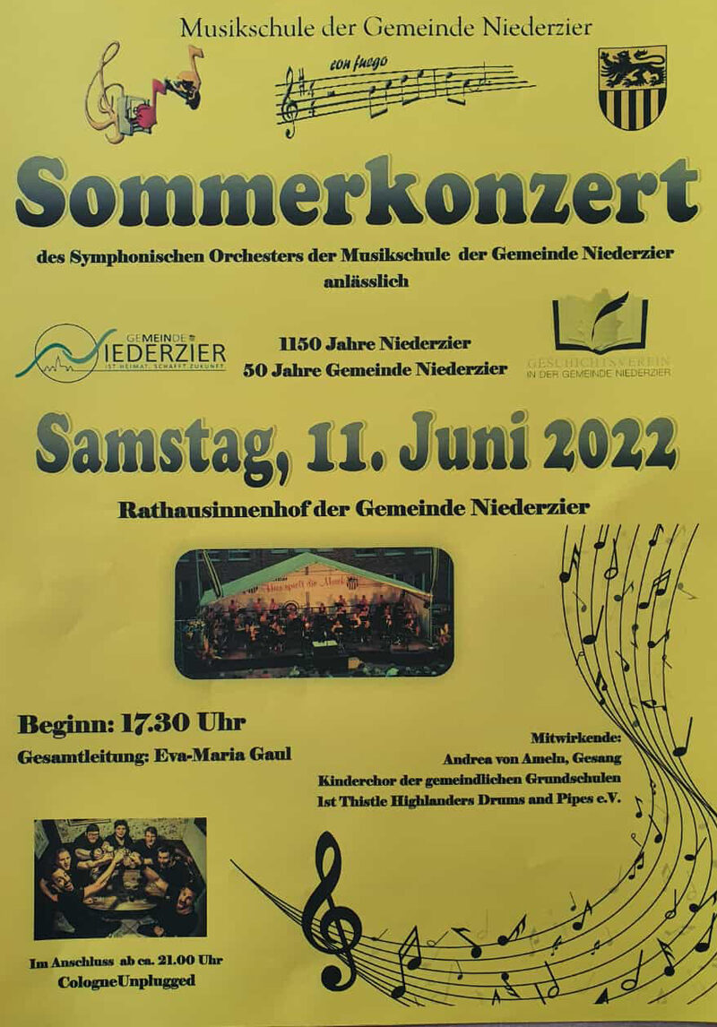 Sommerkonzert 2022 Plakat