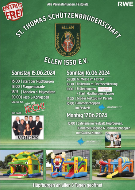 Programm Schützenfest Ellen 2024